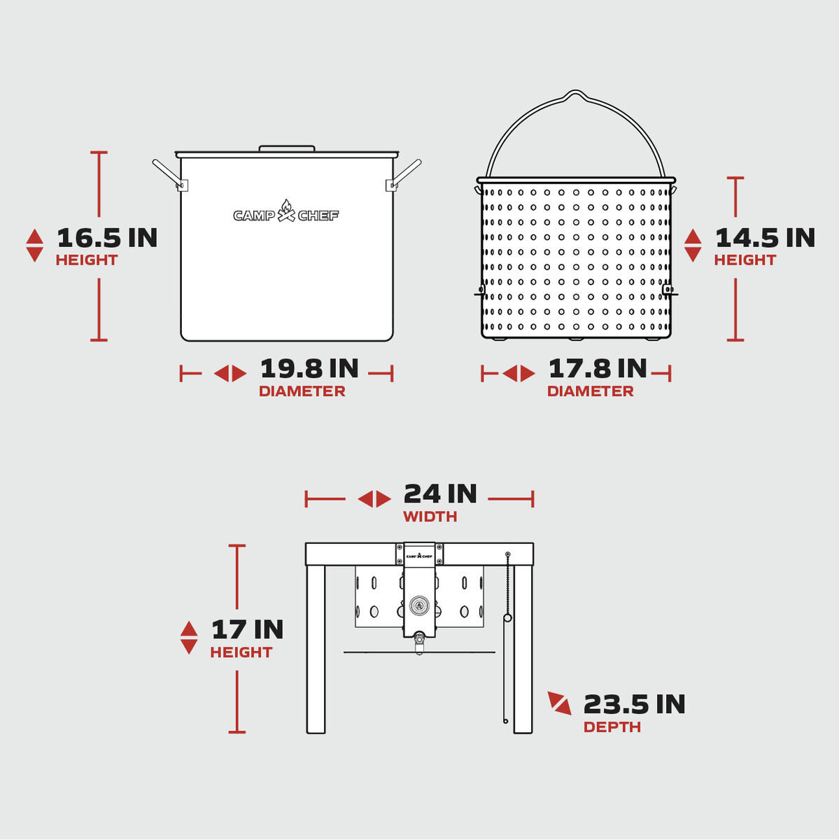 80 QT OUTDOOR COOKER and More Camp Chef